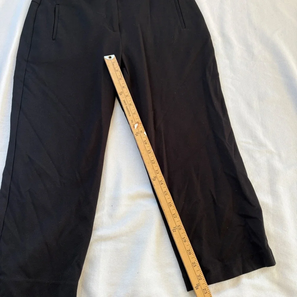 Nine West Black Cropped Dress Pants Womens‎ 12 Straight Leg Workwear 731M7E1422M - Picture 9 of 11